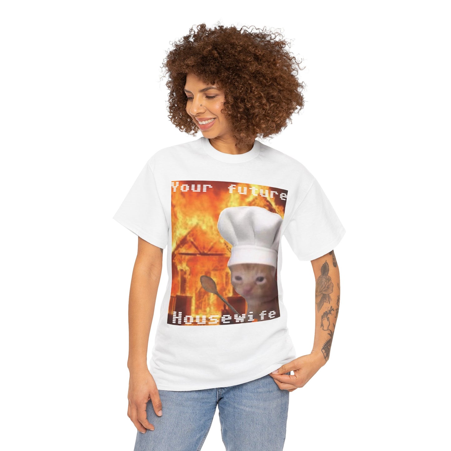 'Your Future Housewife' Chef Cat Meme T-Shirt