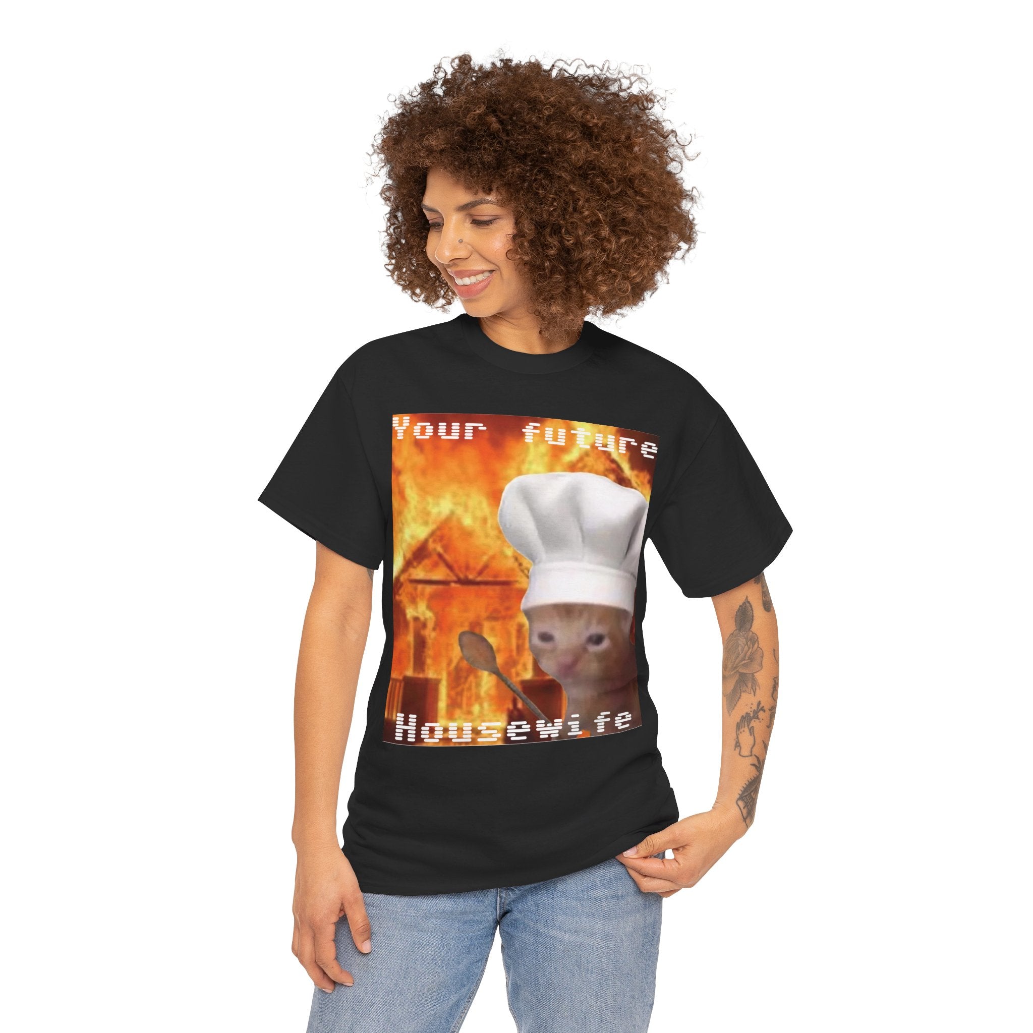 'Your Future Housewife' Chef Cat Meme T-Shirt