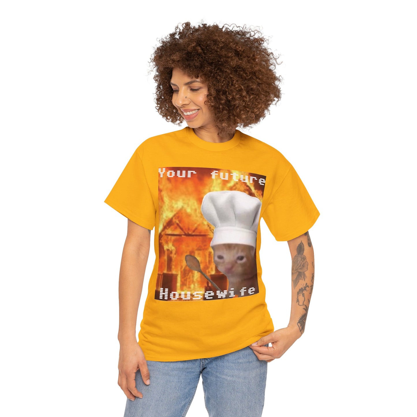 'Your Future Housewife' Chef Cat Meme T-Shirt